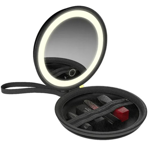 کیف ارایشی اینه دار LED دار جیبی