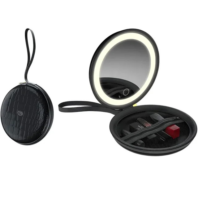 کیف ارایشی اینه دار LED دار جیبی