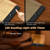 چراغ مطالعه کتاب شارژی 2 در 1 با پنل شفاف LED