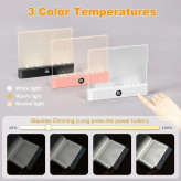 چراغ مطالعه کتاب شارژی 2 در 1 با پنل شفاف LED