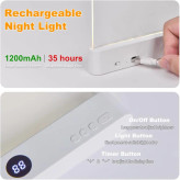 چراغ مطالعه کتاب شارژی 2 در 1 با پنل شفاف LED