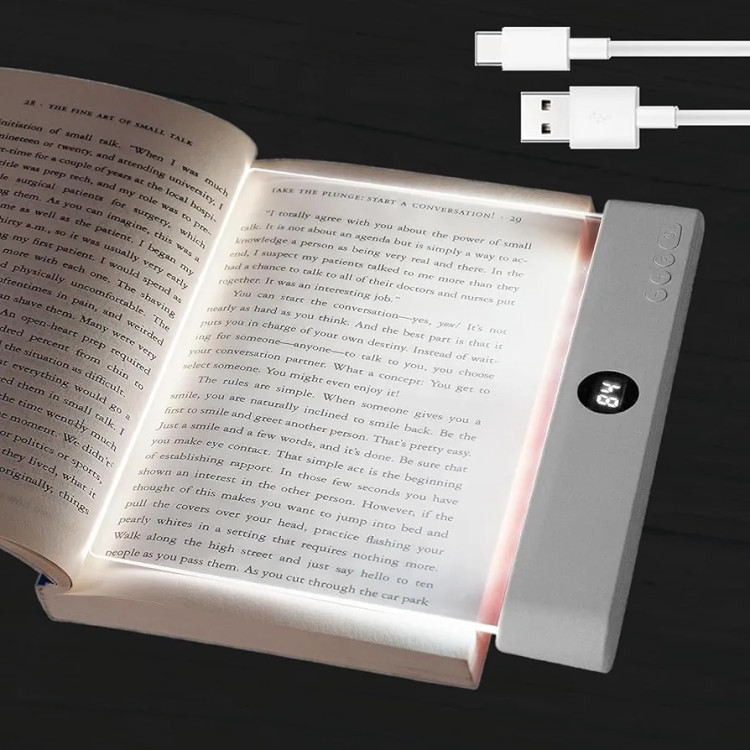 چراغ مطالعه کتاب شارژی 2 در 1 با پنل شفاف LED