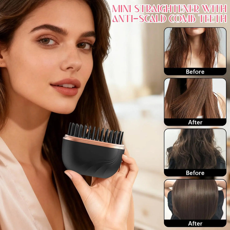 برس حرارتی شارژی جیبی صافکننده و حالتدهنده مو